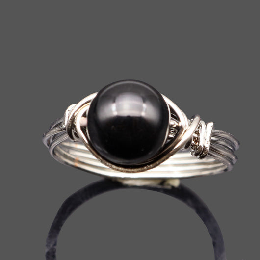 Anillo de Cristal Tejido a Mano con Piedra Natural Irregular - Image 4