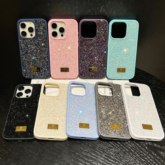 Funda Protectora para Celular con Cristales de Lujo - Diseño Diamante Completo - Image 11
