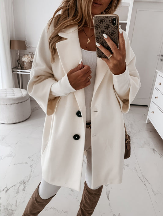 Chaqueta de Lana con Solapa y Bolsillos - Image 2