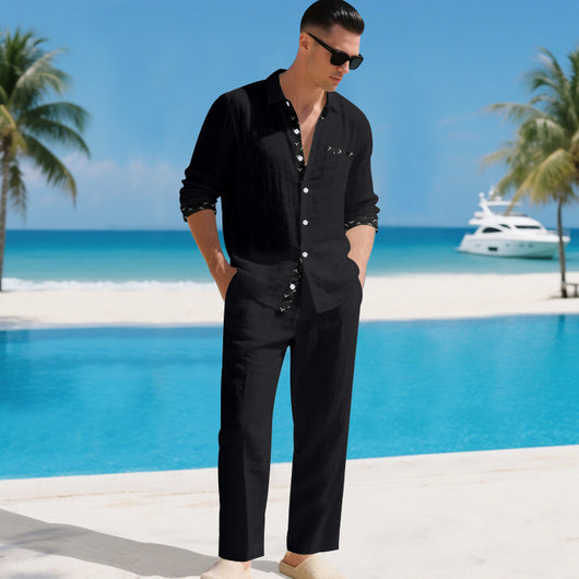 Conjunto de Lino para Hombre: Camisa y Pantalón - Image 10