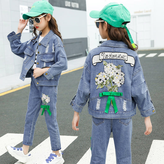 Chaqueta Denim con Solapa para Niñas - Cómoda y Versátil - Image 6