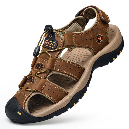 Sandalias Deportivas de Cuero para Hombre - Comodidad y Estilo Casual - Image 4