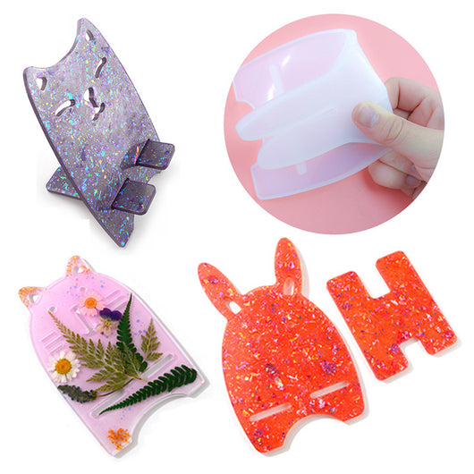 Soporte para Teléfono con Molde de Silicona - Diseño Animal Decorativo