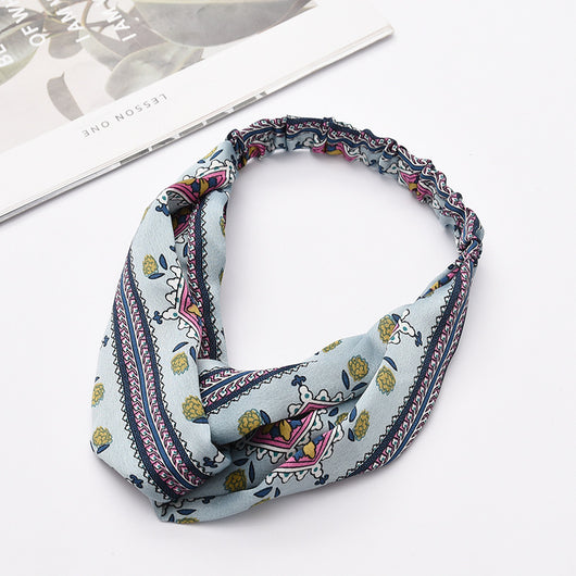 Diadema de Chifón Floral con Nudo Cruzado - Image 15
