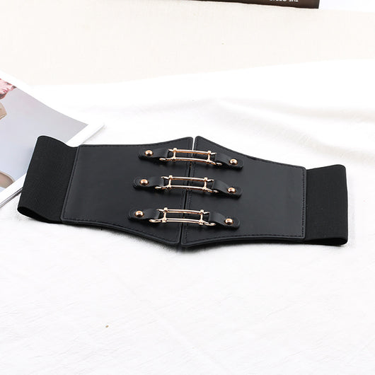 Cinturón de Cuero Ancho con Detalles Decorativos para Mujer - Image 8