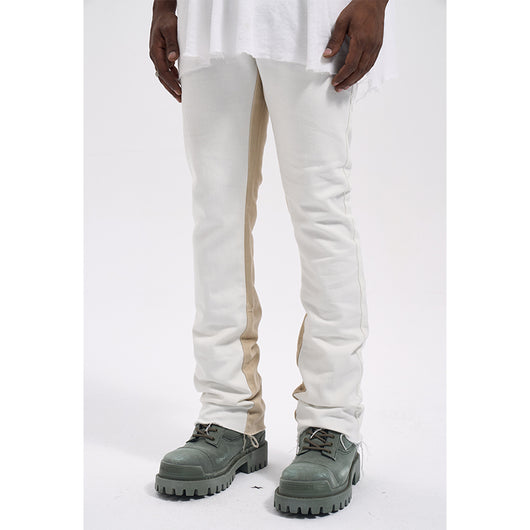 Jeans para Hombre con Contraste Frambuesa y Flecos - Image 8