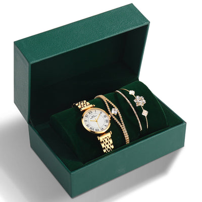 Reloj para Mujer con Pulsera de Acero Verde - Set Completo - Image 6