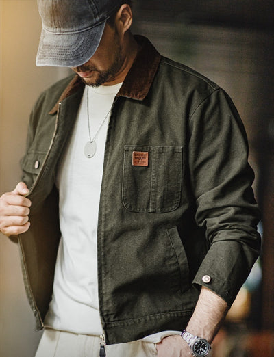 Chaqueta Detroit de Lona Pesada Estilo Retro - Abrigo Safari Corto Resistente - Image 10