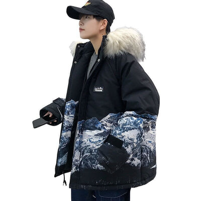 Abrigo de Invierno para Hombre con Capucha y Algodón Grueso - Image 3