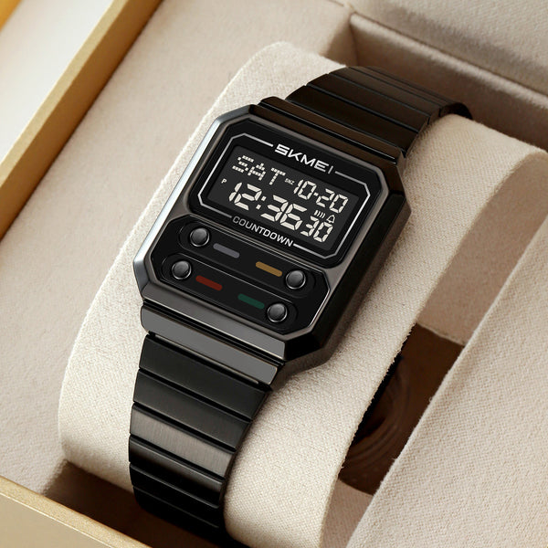 Reloj Digital Retro Multifuncional Resistente al Agua