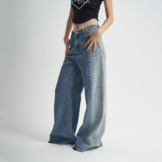 Jeans Azul Lavado Corte Holgado para Mujer - Image 2