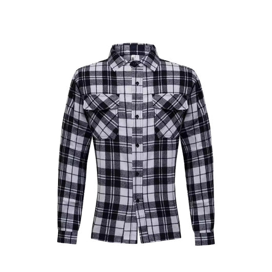 Camisa Manga Larga Cuadros con Solapa - Estilo Casual Moderno - Image 2