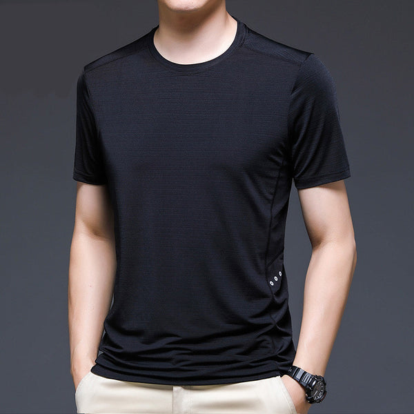 Camiseta Manga Corta Ice Silk Verano para Hombre