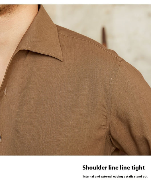 Camisa Británica de Cuello Clásico Manga Larga para Hombre - Image 18