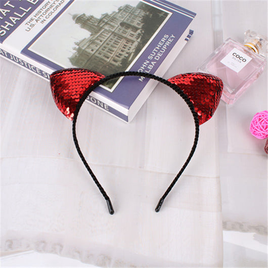 Diadema de Orejas de Gato Lentejuelas - Accesorios para el Cabello Infantiles - Image 6