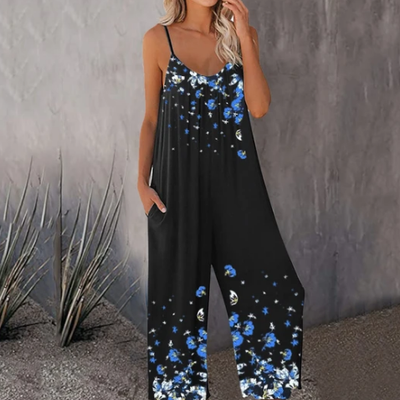 Jumpsuit Casual Estampado con Bolsillos - Tendencia Verano