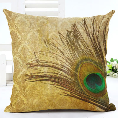 Funda de Almohada Estampado Pavo Real en Algodón y Lino - Image 15