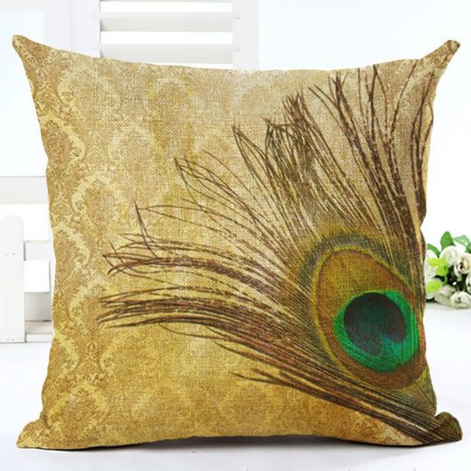 Funda de Almohada Estampado Pavo Real en Algodón y Lino - Image 15