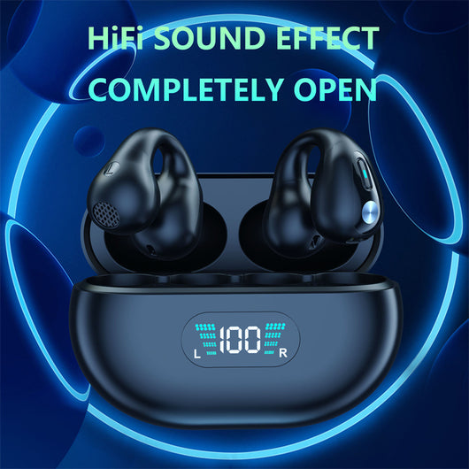 Auriculares de Conducción Ósea TWS Bluetooth 5.3 con Clip de Oreja y Control Táctil - Image 13