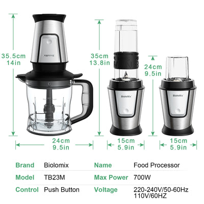 Procesador Multifuncional 3 en 1: Licuadora, Molino y Batidora - Image 23