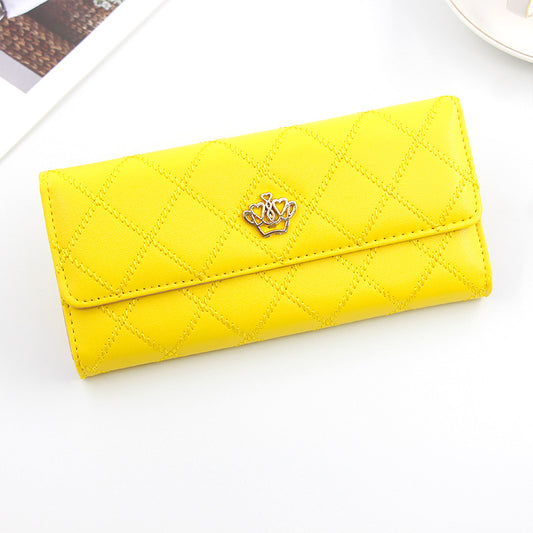 Billetera Clutch Multicolor con Diseño de Corona - Cartera para Múltiples Tarjetas