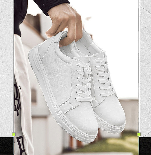 Zapatillas Deportivas Blancas para Hombre con Suela Elevada y Altura Aumentada - Image 29