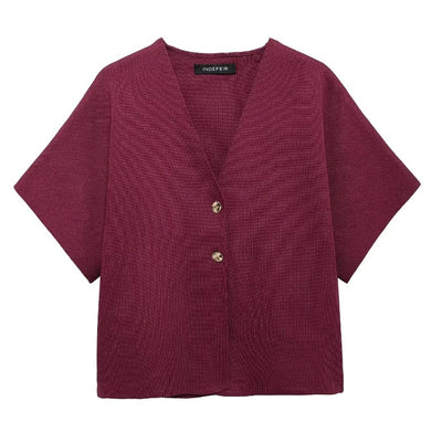 Blusa Rayada Cuello Redondo con Abertura y Manga Corta - Image 22