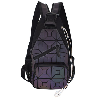 Mochila Geométrica Luminosa Phantom - Bolso de Hombro Versátil Unisex - Image 4