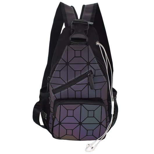 Mochila Geométrica Luminosa Phantom - Bolso de Hombro Versátil Unisex - Image 4