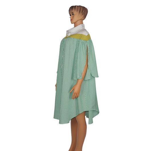 Vestido Camisero Suelto a Rayas para Mujer - Image 16