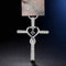 Infinity Love God We Trust Christian Cross Birthstone Crystal Pendant Necklace Colour Gems Zircon Heart Necklace Women Jewelry 5 Estilo