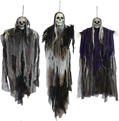 Juego de 3 Fantasmas Colgantes para Decoración de Halloween - Image 13