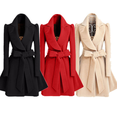 Abrigo de Lana Premium Europeo Slim Fit para Mujer