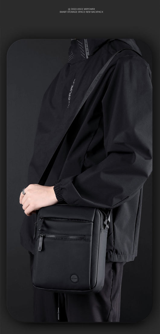 Bolsa Bandolera Impermeable para Hombre - Diseño Casual de Un Solo Hombro - Image 14