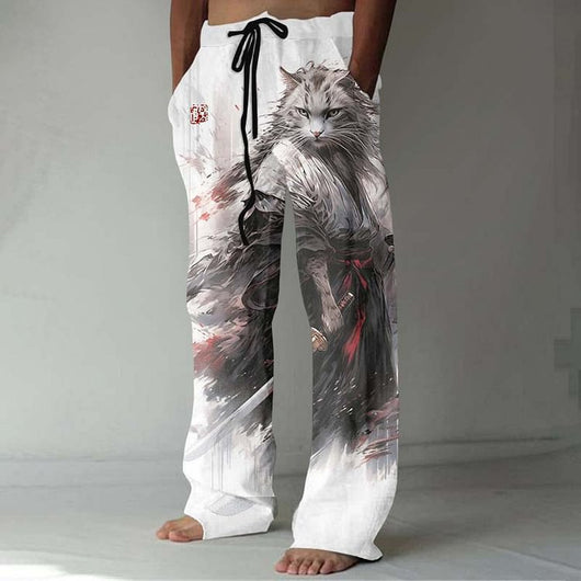 Pantalones Casuales Talla Grande Pierna Ancha para Hombre - Image 17