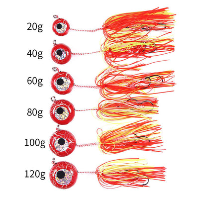 Anzuelo Plomado Multicolor 80g con Cabeza Grande para Pesca de Mar - Image 16