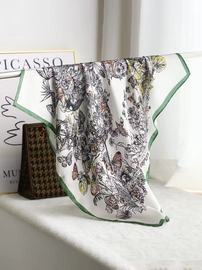 Pañuelo de Seda Cuadrado Lujo Elegante - Accesorio Premium para Regalo - Image 37
