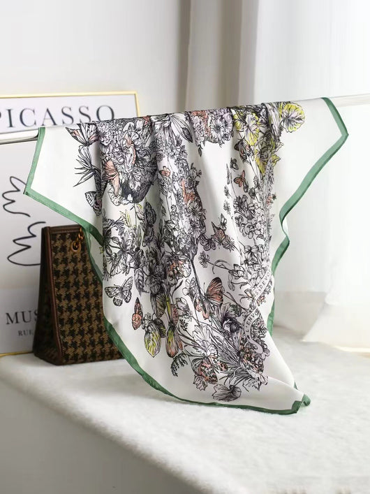 Pañuelo de Seda Cuadrado Lujo Elegante - Accesorio Premium para Regalo - Image 37