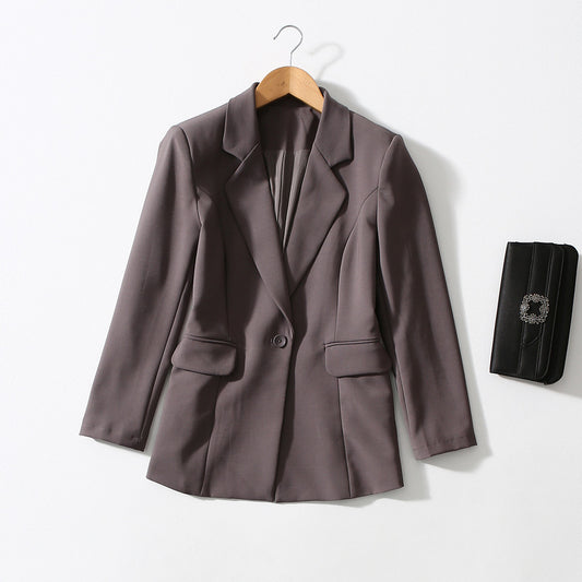 Blazer Suelto de Botón Único Antiedad para Mujer - Casual y Elegante