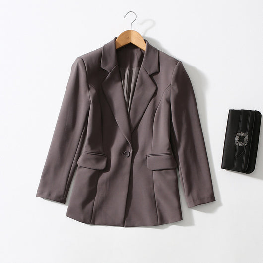 Blazer Suelto de Botón Único Antiedad para Mujer - Casual y Elegante