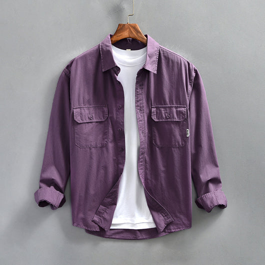 Camisa Casual Oversize de Manga Larga para Hombre - Estilo Minimalista - Image 7
