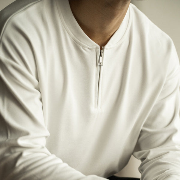 Camiseta Casual Hombre Manga Larga con Cierre