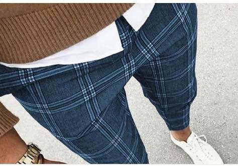 Pantalones Casuales de Cuadros para Hombre - Corte Moderno y Versátil - Image 5