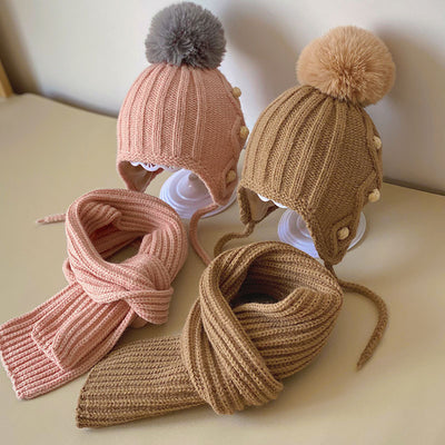 Conjunto Gorro y Bufanda para Bebé Estilo Coreano - Image 2