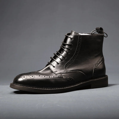 Botas de Cuero Casual para Hombre con Suela Gruesa y Estilo Moderno - Image 24