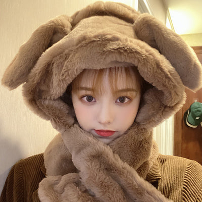 Gorro de Orejas Móviles con Bufanda de Oso para Otoño e Invierno - Image 5