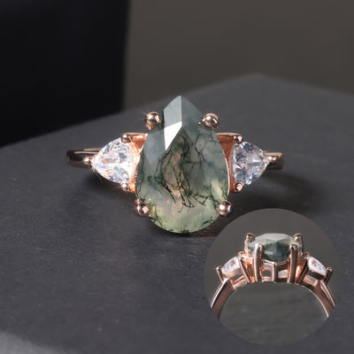Anillo de Plata 925 con Ágata de Plantas Acuáticas - Image 8