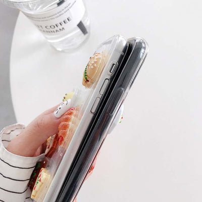 Funda Transparente para Celular Burger Pizza Estéreo - Image 6