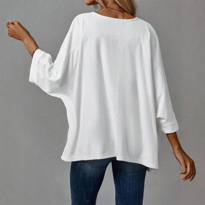 Playera Casual de Cuello Redondo para Mujer - Colores Sólidos - Image 2