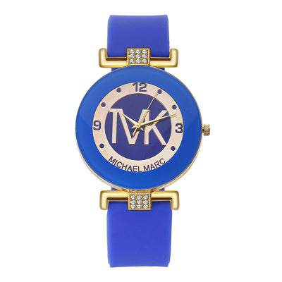 Reloj de Mujer con Correa de Silicona Diamantada y Movimiento de Cuarzo - Image 18